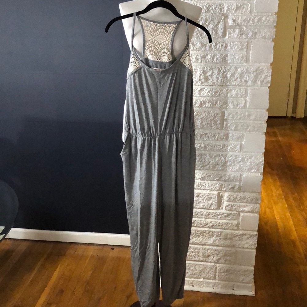 Grey body suit